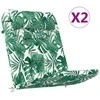 Kėdžių pagalvės Lapelis 2 pcs Lapų raštas 58 x 77 x 4,5 cm