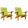 Kėdžių pagalvės Paprastas 2 pcs Ryškiai žalia 58 x 77 x 4,5 cm