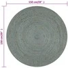 Kilimas, alyv. žal. sp., 150cm, džiutas, apval., rankų darbo