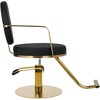 Activeshop Kirpyklos kėdė GABBIANO PROFESSIONAL HAIRDRESSING CHAIR ARRAS GOLD Juodas