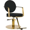 Activeshop Kirpyklos kėdė GABBIANO PROFESSIONAL HAIRDRESSING CHAIR ARRAS GOLD Juodas