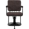 Activeshop Kirpyklos kėdė Gabbiano Professional Hairdressing Chair Katania Loft Old Leather Dark Brown