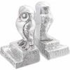 Knygų atramos 2 vnt. Sidabro 12 x 9 x 19 cm Aliuminis