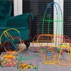 Konstrukcinis šiaudelių rinkinys WOOPIE 500vnt