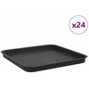 Kvadratinis gėlių padėklas 24 pcs Juoda 32 x 32 x 2,5 cm