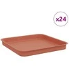 Kvadratinis gėlių padėklas 24 pcs Raudona plyta Plastmasė