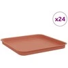Kvadratinis gėlių padėklas 24 pcs Raudona plyta Plastmasė