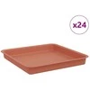 Kvadratinis gėlių padėklas 24 pcs Raudona plyta 18 x 18 x 2 cm