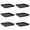 Kvadratinis gėlių padėklas 6 pcs Juoda 36 x 36 x 2.5 cm