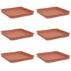 Kvadratinis gėlių padėklas 6 pcs Raudona plyta 21 x 21 x 2 cm