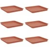 Kvadratinis gėlių padėklas 6 pcs Raudona plyta 36 x 36 x 2.5 cm
