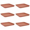 Kvadratinis gėlių padėklas 6 pcs Raudona plyta 32 x 32 x 2,5 cm