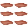 Kvadratinis gėlių padėklas 6 pcs Raudona plyta 15 x 15 x 2 cm