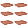 Kvadratinis gėlių padėklas 6 pcs Raudona plyta Plastmasė