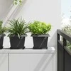 Kvadratinis gėlių vazonas 24 pcs Juoda 23 x 23 x 17,5 cm