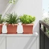 Kvadratinis gėlių vazonas 6 pcs Raudona plyta 23 x 23 x 17,5 cm