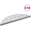 Laiptų danga 10 pcs Sidabro 60 x 18 x 2,5 cm Aliuminis