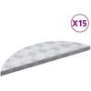 Laiptų danga 15 pcs Sidabro 60 x 18 x 2,5 cm Aliuminis