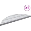 Laiptų danga 5 pcs Sidabro 60 x 18 x 2,5 cm Aliuminis