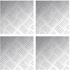 Laiptų danga Kvadrato 4 pcs Sidabro 20 x 20 cm Aliuminis