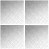 Laiptų danga Kvadrato 4 pcs Sidabro 50 x 50 cm Aliuminis