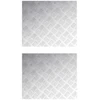 Laiptų danga Stačiakampio 2 pcs Sidabro 60 x 50 cm Aliuminis