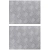 Laiptų danga Stačiakampio 2 pcs Sidabro 40 x 30 cm Aliuminis