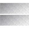 Laiptų danga Stačiakampio 2 pcs Sidabro 80 x 30 cm Aliuminis