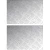 Laiptų danga Stačiakampio 2 pcs Sidabro 60 x 40 cm Aliuminis
