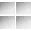 Laiptų danga Stačiakampio 4 pcs Sidabro 60 x 50 cm Aliuminis
