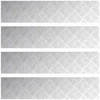 Laiptų danga Stačiakampio 4 pcs Sidabro 90 x 20 cm Aliuminis