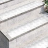 Laiptų danga Stačiakampio 4 pcs Sidabro 90 x 20 cm Aliuminis