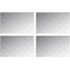Laiptų danga Stačiakampio 4 pcs Sidabro 80 x 50 cm Aliuminis