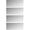 Laiptų danga Stačiakampio 4 pcs Sidabro 100 x 40 cm Aliuminis