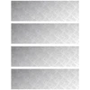 Laiptų danga Stačiakampio 4 pcs Sidabro 100 x 30 cm Aliuminis