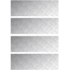 Laiptų danga Stačiakampio 4 pcs Sidabro 90 x 30 cm Aliuminis