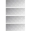 Laiptų danga Stačiakampio 4 pcs Sidabro 80 x 30 cm Aliuminis