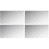 Laiptų danga Stačiakampio 4 pcs Sidabro 90 x 50 cm Aliuminis