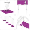 Laiptų danga Stačiakampio 4 pcs Sidabro 90 x 40 cm Aliuminis