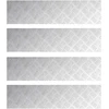 Laiptų danga Stačiakampio 4 pcs Sidabro 80 x 20 cm Aliuminis