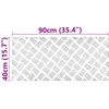 Laiptų danga Stačiakampio 4 pcs Sidabro 90 x 40 cm Aliuminis