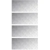 Laiptų danga Stačiakampio 4 pcs Sidabro 90 x 40 cm Aliuminis