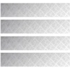 Laiptų danga Stačiakampio 4 pcs Sidabro 100 x 20 cm Aliuminis