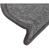 Laiptų kilimėliai, 20 vnt., 56x17x3 cm, tamsiai pilki, pusapvaliai