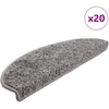 Laiptų kilimėliai, 20 vnt., pilki, 65x21x4 cm, dideli, pusapvaliai