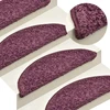 Laiptų kilimėliai, 30 vnt., 56x17x3 cm, tamsiai violetiniai, pusapvaliai