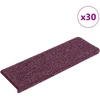 Laiptų kilimėliai, 30 vnt., 65x21x4 cm, tamsiai violetiniai, stačiakampiai kraštai