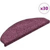 Laiptų kilimėliai, 30 vnt., 65x21x4 cm, tamsiai violetiniai, pusapvaliai, dideli