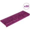 Laiptų kilimėliai, 30 vnt., 65x21x4 cm, violetiniai, stačiakampiai kraštai