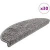 Laiptų kilimėliai, 30 vnt., pilki, 65x21x4 cm, dideli, pusapvaliai